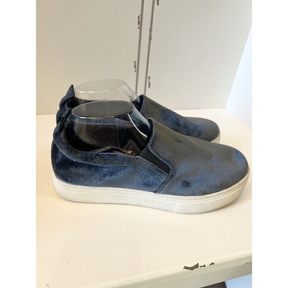 CIRCUS BY SAM EDELMAN Scotlyn Suede Platform Sneaker Size 9 Blue Slip On Shoes - Picture 2 of 11